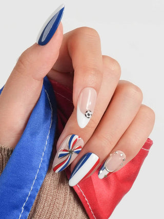 FIFA France press-on nails by Joyee Nails