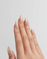 Apricot Fizz press-on nails — Icy Nude-Orange Ombre Gradient,