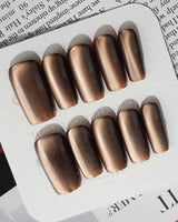 Arabica Cat-eye in medium square shape with caramel brown magnetic cat-eye effect