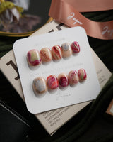 Baroque Palette extra short squoval press-on nails