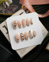 Baroque Pearl Extra Short Almond press-on nails