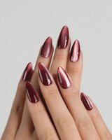 Beam Team #1 nail art close-up showing red cat eye details