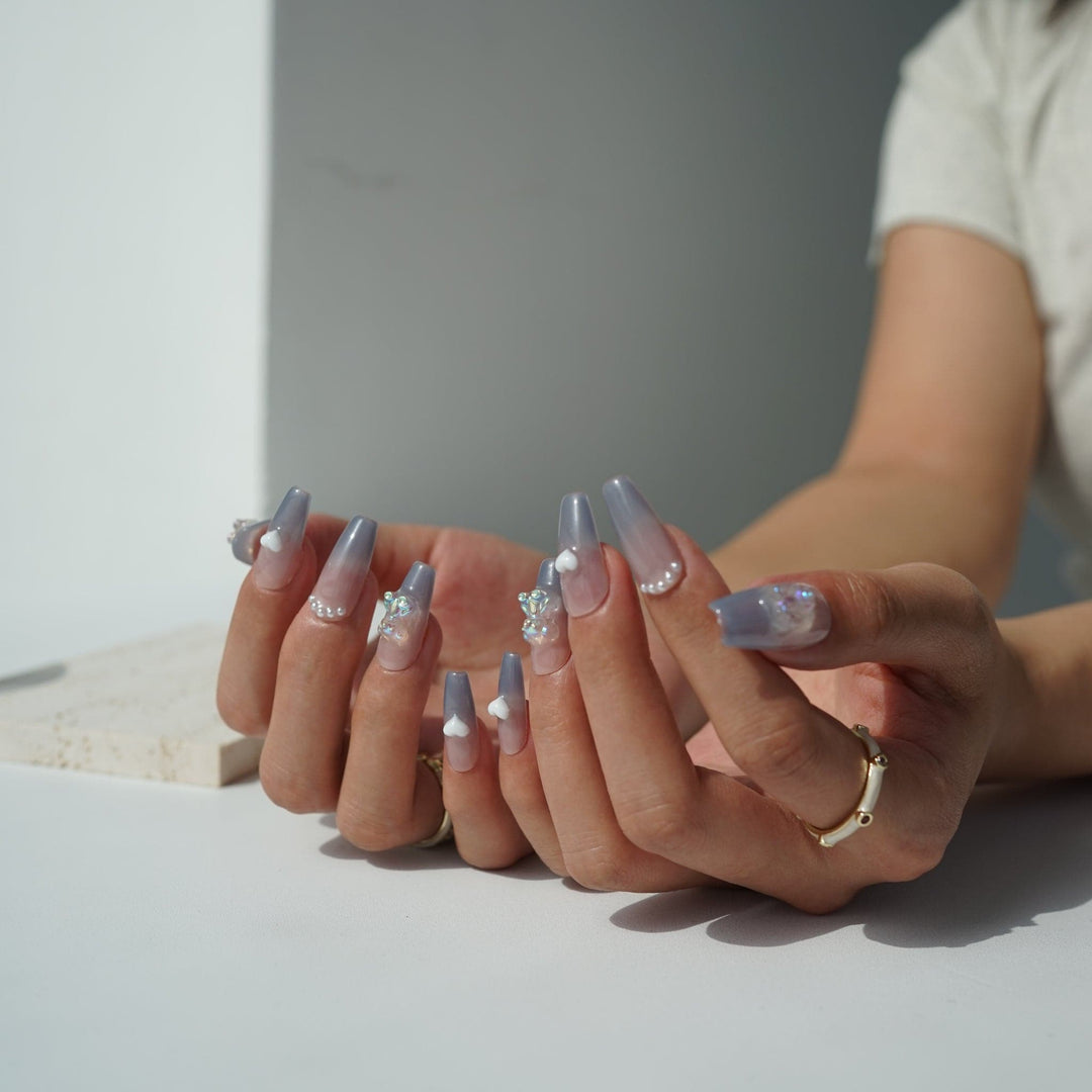 Press on Acrylic Nails Fake Stick on Gel Nail Shop Joyee