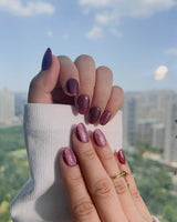 Ruby Red Cat-eye press-on nails — ruby red magnetic nails handmade nail art by Joyee Nails