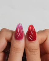 Berry Jelly tonal berry press-ons with rich raspberry and chocolate-wine shades