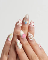 Birthday Party press-on nails — Dreamy Candy Style, 3D