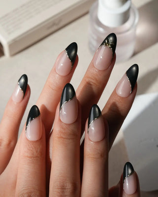 Black Tie press-on nails by Joyee Nails