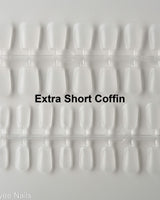 Blank Clear Nail Sizing kit - Joyeenails - NT002 - Extra Short Coffin