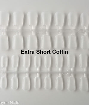 Blank Clear Nail Sizing kit - Joyeenails - NT002 - Extra Short Coffin