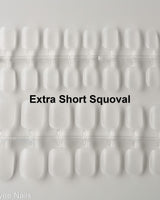 Blank Clear Nail Sizing kit - Joyeenails - NT003 - Extra Short Squoval
