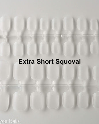 Blank Clear Nail Sizing kit - Joyeenails - NT003 - Extra Short Squoval