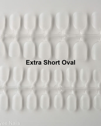 Blank Clear Nail Sizing kit - Joyeenails - NT004 - Extra Short Oval