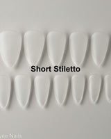 Blank Clear Nail Sizing kit - Joyeenails - NT010 - Short Stiletto