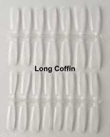 Blank Clear Nail Sizing kit - Joyeenails - NT016 - Long Coffin