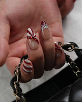 Broadway Rouge nails — Festive Red & White by Joyee Nails