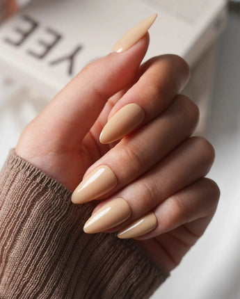 Brown Press On Nails – Handmade Nude to Chocolate – Matte or Glossy – 6 Shades Sand press on nails, handmade custom nails by Joyeenails