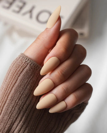Brown Press On Nails – Handmade Nude to Chocolate – Matte or Glossy – 6 Shades Sand press on nails, handmade custom nails by Joyeenails