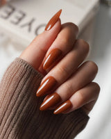 Brown Press On Nails – Handmade Nude to Chocolate – Matte or Glossy – 6 Shades Terracotta press on nails, handmade custom nails by Joyeenails