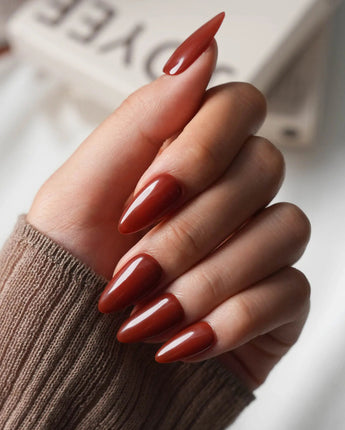 Brown Press On Nails – Handmade Nude to Chocolate – Matte or Glossy – 6 Shades Cinnamon press on nails, handmade custom nails by Joyeenails