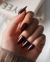 Brown Press On Nails – Handmade Nude to Chocolate – Matte or Glossy – 6 Shades Chestnut press on nails, handmade custom nails by Joyeenails