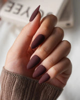 Brown Press On Nails – Handmade Nude to Chocolate – Matte or Glossy – 6 Shades Chestnut press on nails, handmade custom nails by Joyeenails