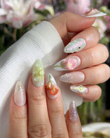 CallaLily-Dewy Vibe nails — Fresh Macarons, 3D Calla by Joyee Nails