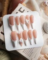 Camellia - Classy AF Long Stiletto press on nails, handmade custom nails by Joyeenails