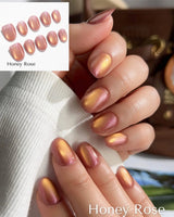 Cat eye glass nails - Pure Edition nail art close-up showing Glass Bead Cat-eye details