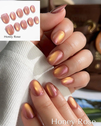 Cat eye glass nails - Pure Edition nail art close-up showing Glass Bead Cat-eye details
