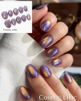 Cat eye glass nails - Pure Edition press-on nails — Glass Bead Cat-eye handmade nail art by Joyee Nails