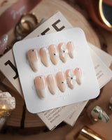 Ceramic press-on nails — Classic Nude Pink Ombré,