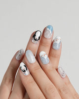 Polar Friends press-on nails — Icy Blue & Pure