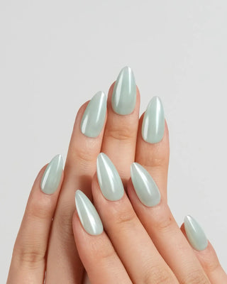 Chrome Nails - Mint Green press-on nails by Joyee Nails