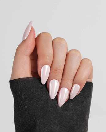 Chrome Nails - Soft Pink handmade press-on nails featuring soft pink solid nails
