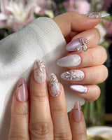 Clematis-Visionaria nails — Elegant Taro Purple, Hand-painted by Joyee Nails