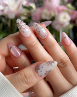 Clematis-Visionaria nails — Elegant Taro Purple, Hand-painted by Joyee Nails