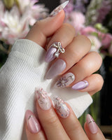 Clematis-Visionaria nails — Elegant Taro Purple, Hand-painted by Joyee Nails