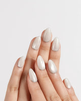 Coco Water press-on nails — Milky Jelly White, Minimalist