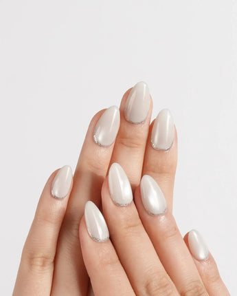 Coco Water press-on nails — Milky Jelly White, Minimalist