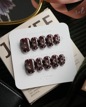 Cocoa Dot Extra Short Oval