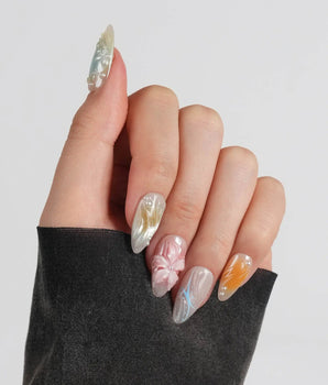 Color Rush press-on nails — Aurora Glaze Style, 3D