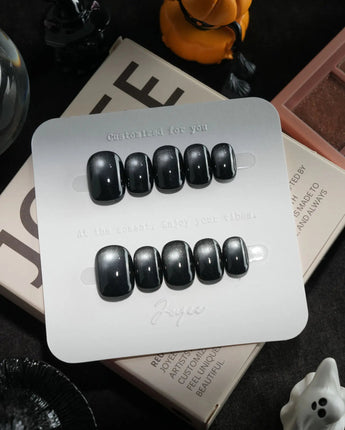 Comet handmade press-on nails in extra short squoval shape by Joyee Nails