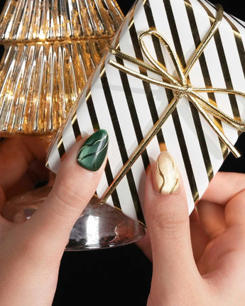 Confetti Pop nails — Multicolor Gemstone Palette, Metallic by Joyee Nails