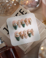 Countdown press-on nails — Vintage Dark Green &