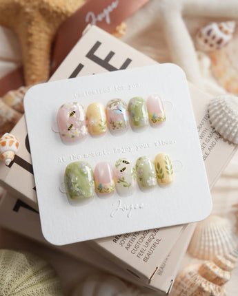 Cream Garden - Extra Short Square