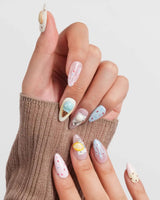 Cream Scoop handmade 3D ice cream nails with colorful sprinkles and glossy gel finish