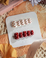 Creamy Cherry press-on nails — Bright Red & Creamy