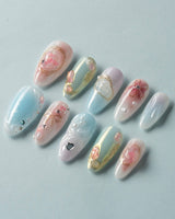 My Backyard custom press-on nails — available in multiple shapes and sizes