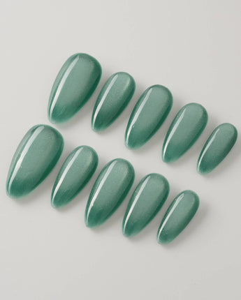 Mint Orb custom press-on nails — available in multiple shapes and sizes