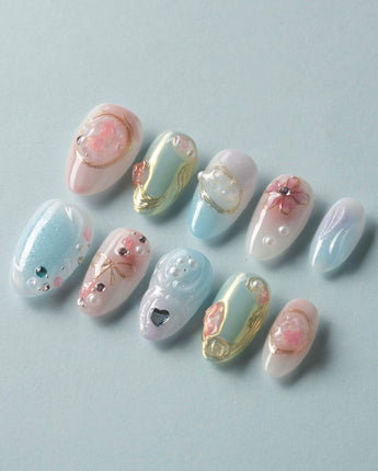 My Backyard custom press-on nails — available in multiple shapes and sizes